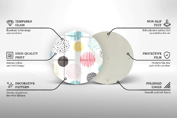 Skärbräda glas unik Målade former