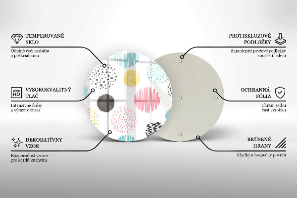 Skärbräda glas unik Målade former
