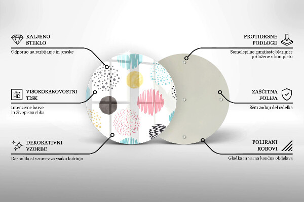 Skärbräda glas unik Målade former