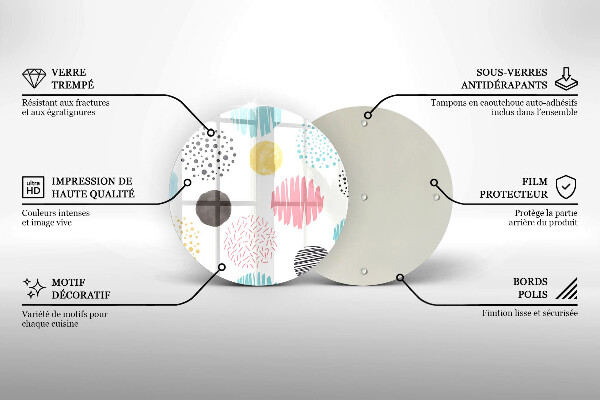 Skärbräda glas unik Målade former