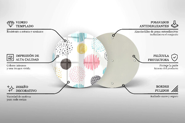Skärbräda glas unik Målade former