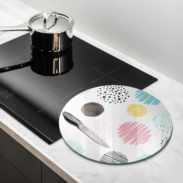 Skärbräda glas unik Målade former