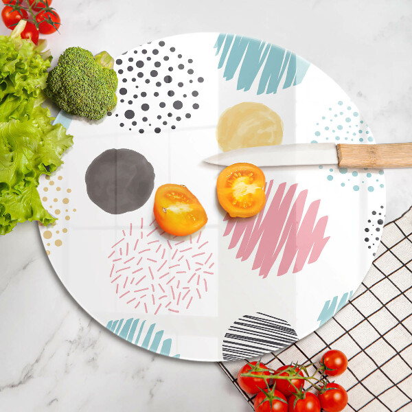 Skärbräda glas unik Målade former