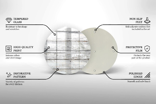 Skärbräda glas unik Ljusa träskivor