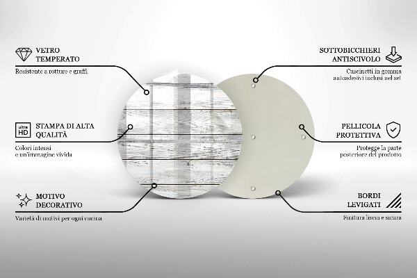 Skärbräda glas unik Ljusa träskivor