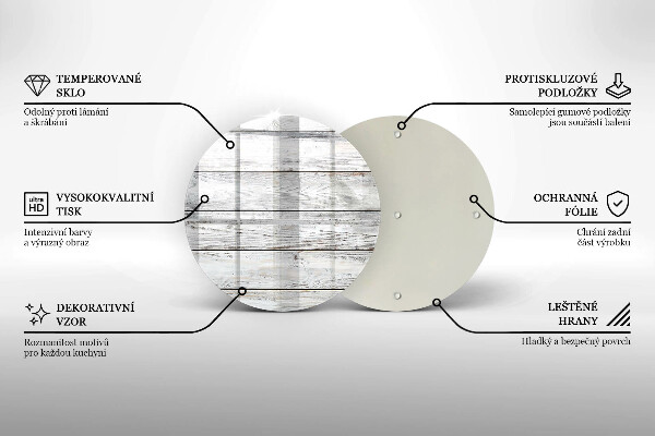 Skärbräda glas unik Ljusa träskivor