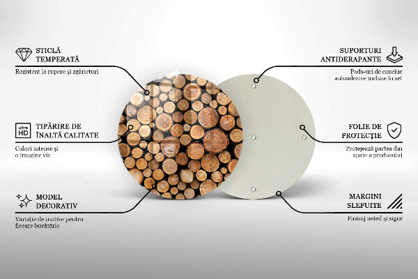 Skärbräda glas unik Trädstammar