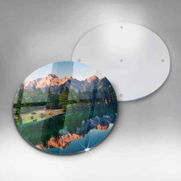 Skärbräda glas unik Skog och fjällsjö