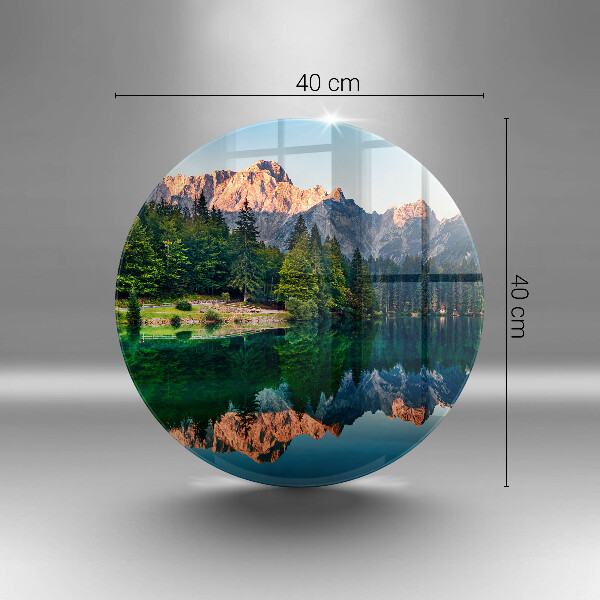 Skärbräda glas unik Skog och fjällsjö