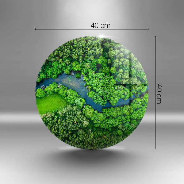 Skärbräda glas unik Skog och flod från ett fågelperspektiv