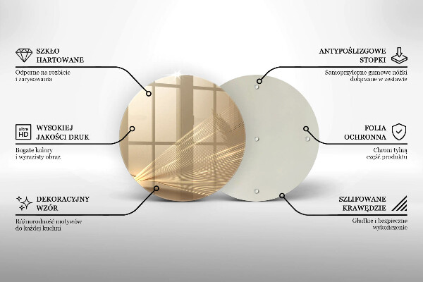 Skärbräda glas unik Modern abstraktion