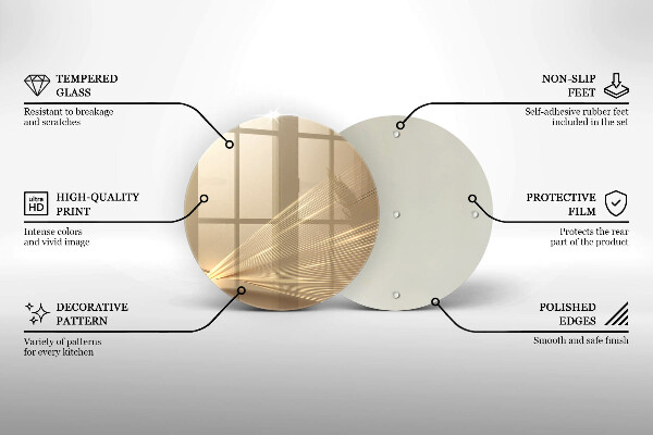 Skärbräda glas unik Modern abstraktion
