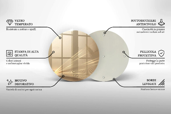 Skärbräda glas unik Modern abstraktion