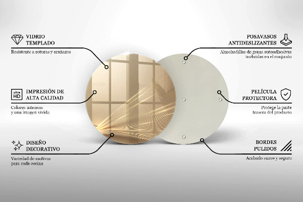 Skärbräda glas unik Modern abstraktion
