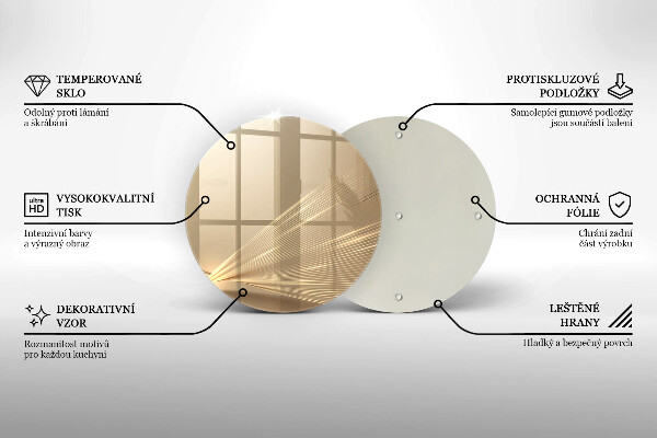 Skärbräda glas unik Modern abstraktion