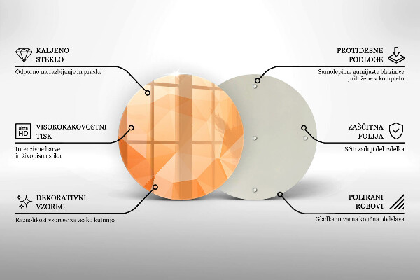 Skärbräda glas unik Geometrisk bakgrund