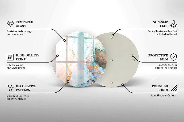 Skärbräda glas unik Marmor abstraktion