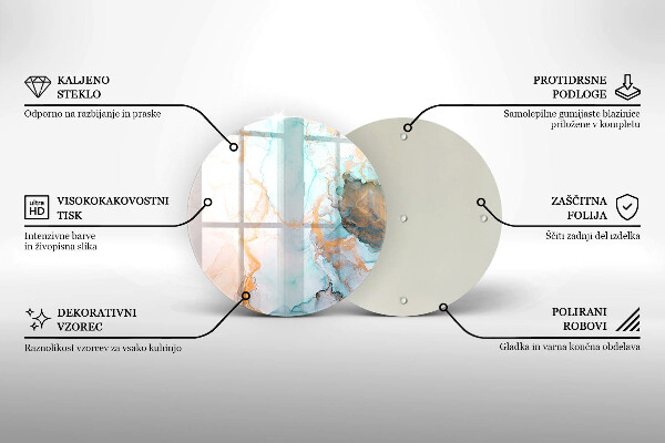 Skärbräda glas unik Marmor abstraktion