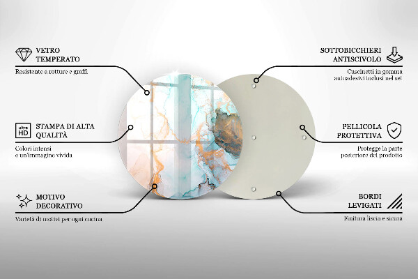Skärbräda glas unik Marmor abstraktion