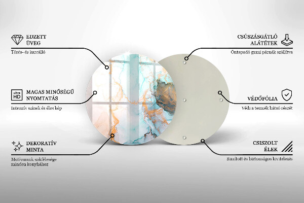 Skärbräda glas unik Marmor abstraktion