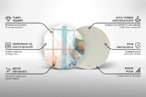 Skärbräda glas unik Marmor abstraktion