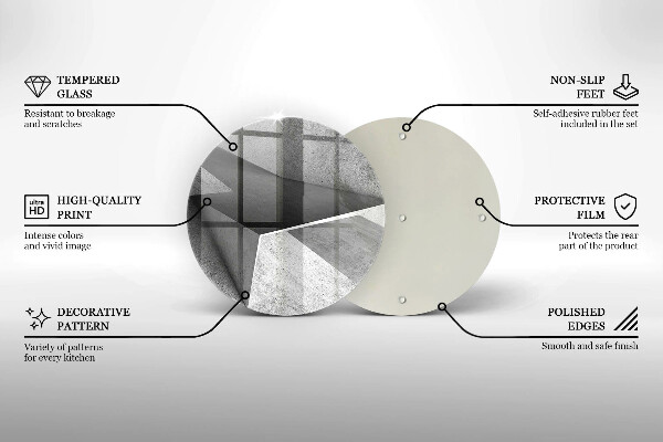 Skärbräda glas unik Konkret abstraktion