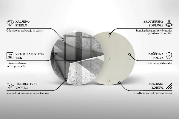 Skärbräda glas unik Konkret abstraktion