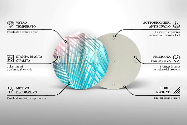Skärbräda glas unik Pastellblad