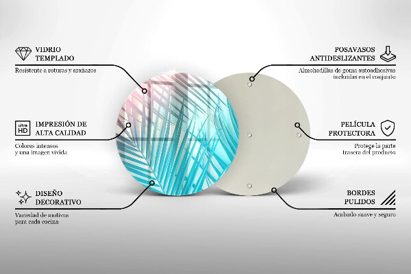 Skärbräda glas unik Pastellblad