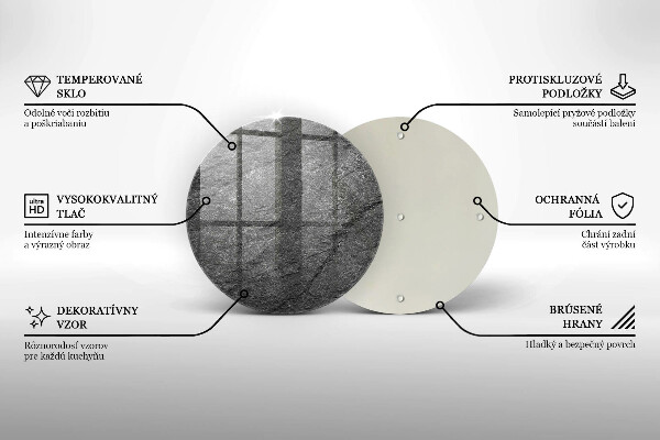 Skärbräda glas unik Sten textur