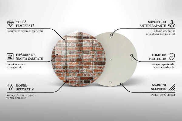 Skärbräda glas unik Gammal tegelvägg