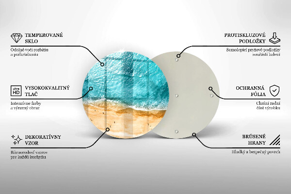 Skärbräda glas unik Strandstrand och hav