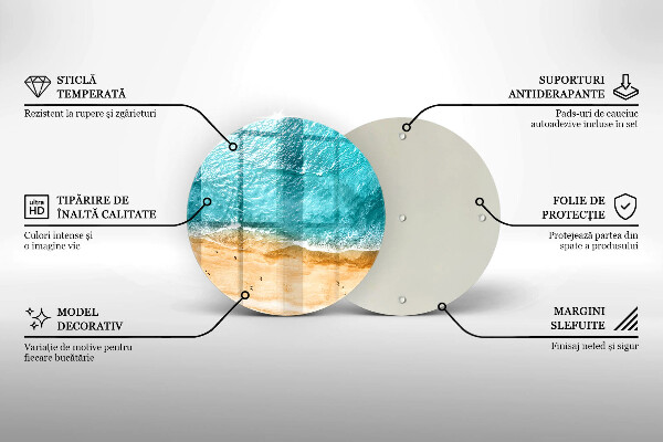 Skärbräda glas unik Strandstrand och hav