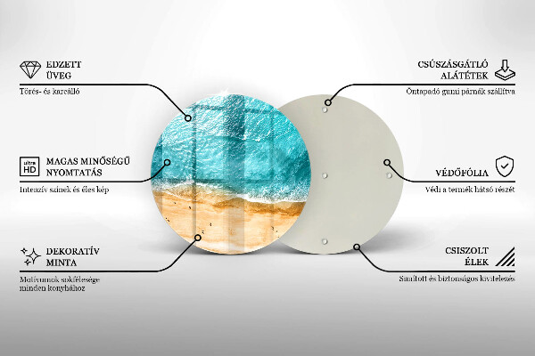 Skärbräda glas unik Strandstrand och hav