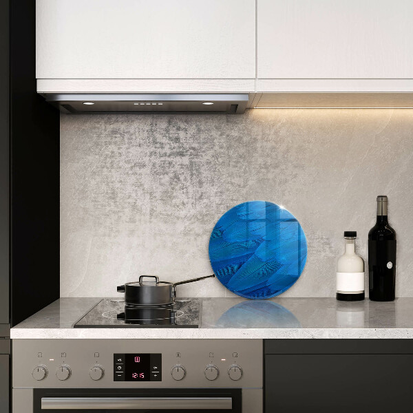 Skärbräda glas unik Fågelfjädrar