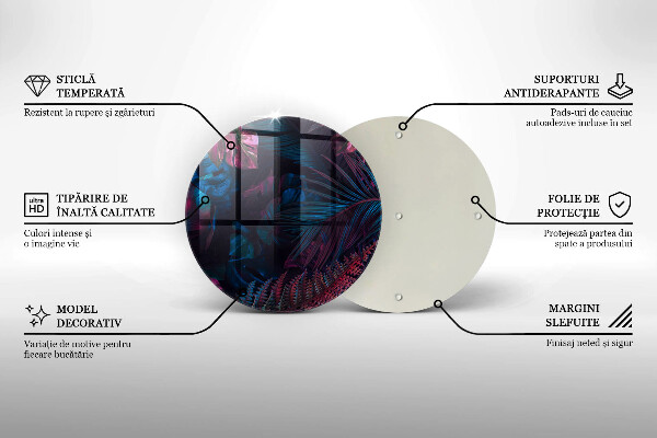 Skärbräda glas unik Mörk djungel