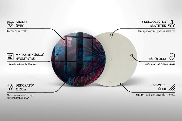Skärbräda glas unik Mörk djungel