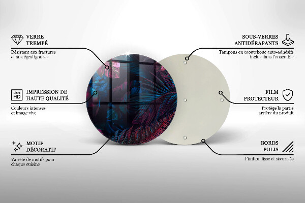 Skärbräda glas unik Mörk djungel