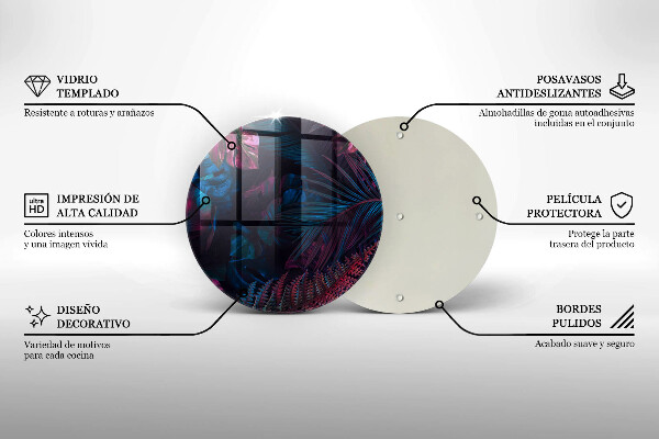 Skärbräda glas unik Mörk djungel