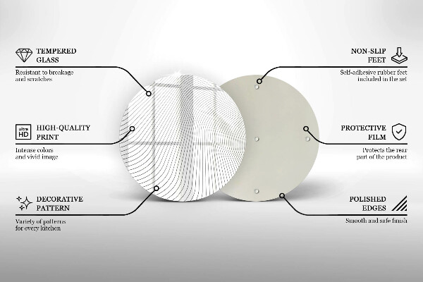 Skärbräda glas unik Modernt linjemönster