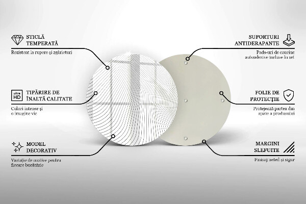 Skärbräda glas unik Modernt linjemönster