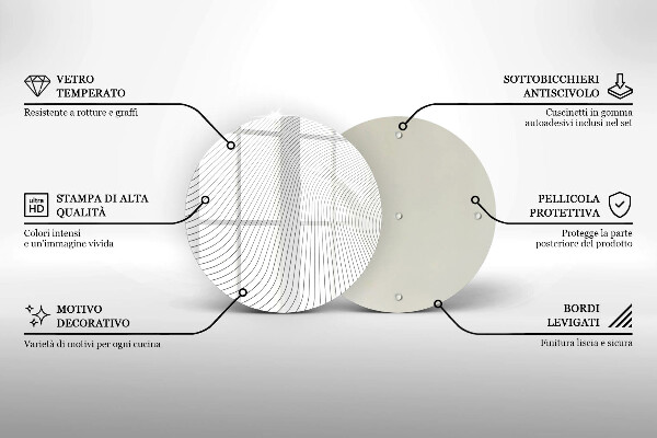 Skärbräda glas unik Modernt linjemönster