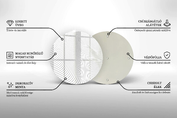 Skärbräda glas unik Modernt linjemönster
