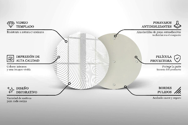Skärbräda glas unik Modernt linjemönster