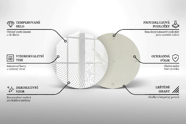 Skärbräda glas unik Modernt linjemönster