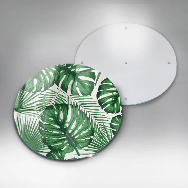 Skärbräda glas unik Monstera lämnar