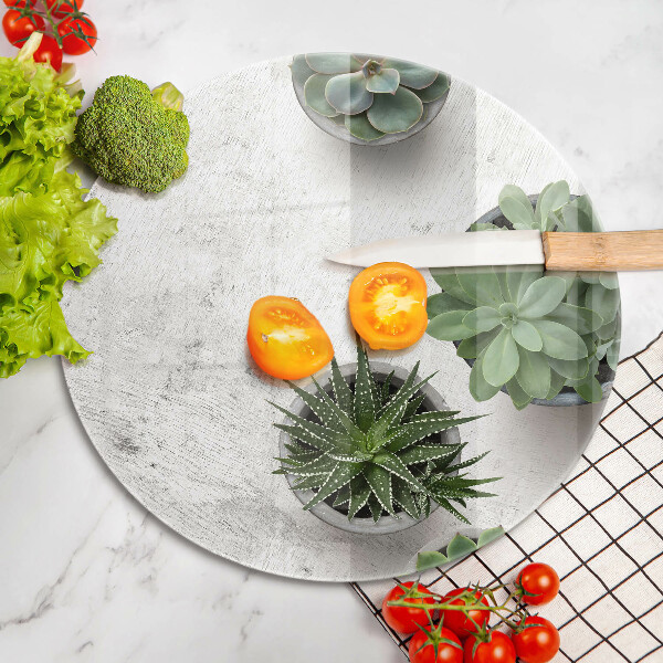 Skärbräda glas unik Suckulenter på betong