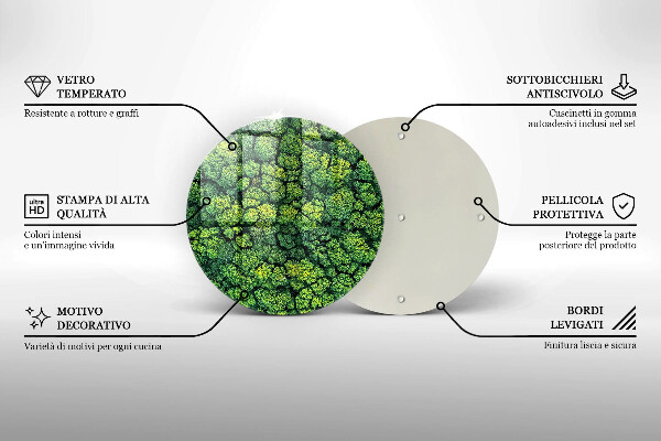 Skärbräda glas unik Naturmossaväxt