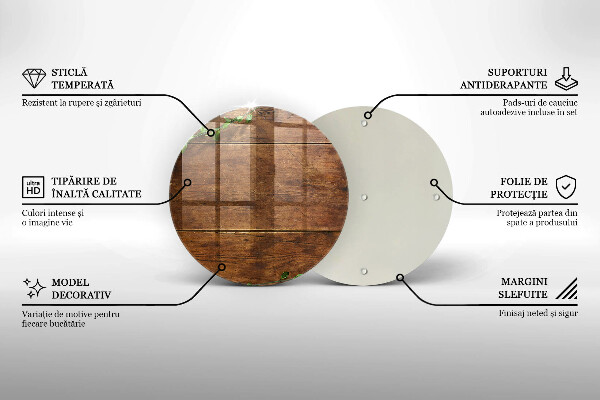 Skärbräda glas unik Träskivor och löv