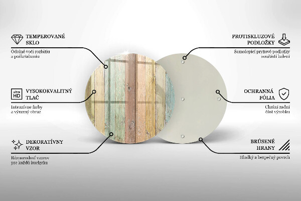 Skärbräda glas unik Färgglada vintagebrädor